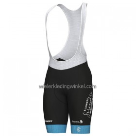 Fietsbroek Kort met Bretels 2023 Bahrain Victorious Zwart Blauw